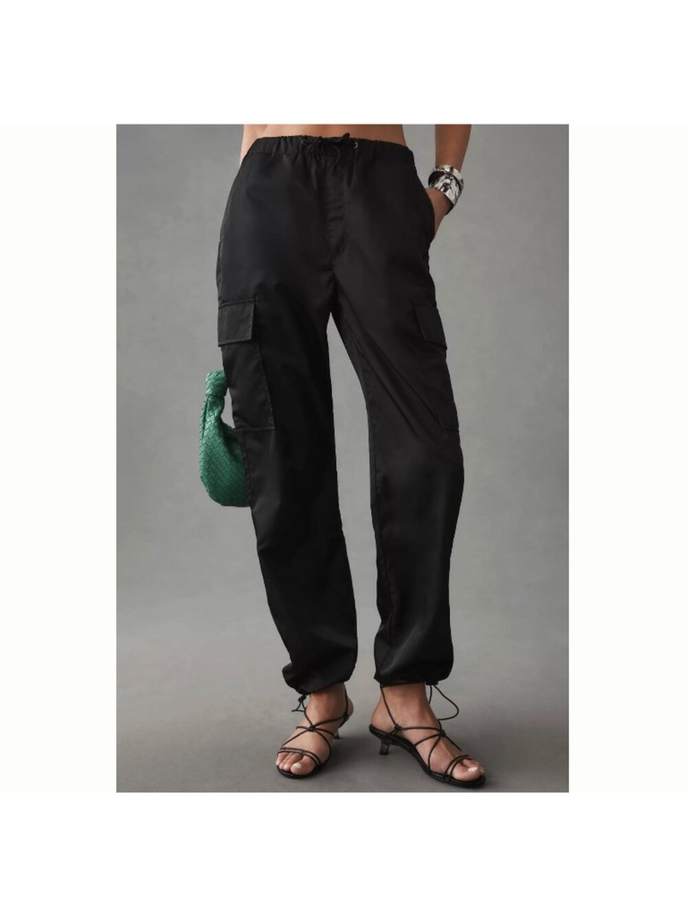NWT Pistola Lightweight Jade Cargo Jogger Black Pants S